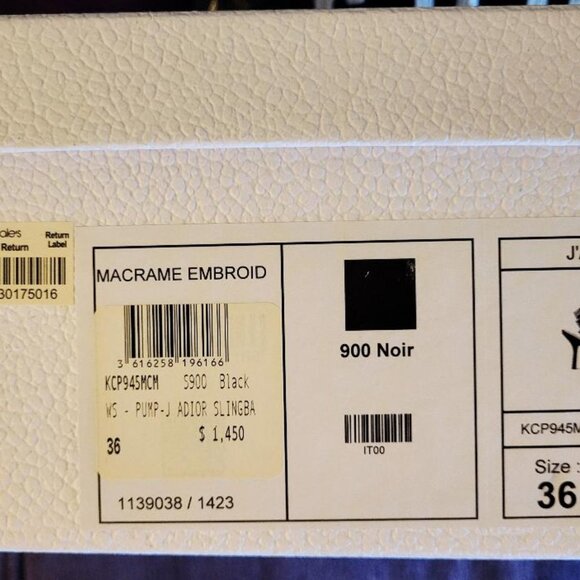 DIOR J'ADIOR Lace Mesh Slingback Pumps US Size 6.5 - Picture 10 of 10